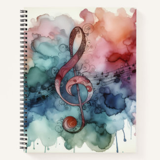 Music Alcohol Ink Deluxe Notizbuch