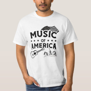 Music America Einzigartiges T - Shirt-Design T-Shirt