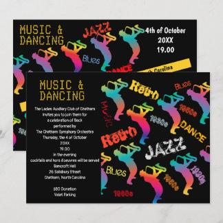 Music and Dancing Party JAZZ RETRO Music Einladung