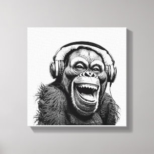 Music Ape Leinwanddruck