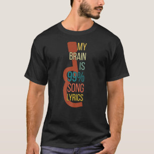 Music Apparel Sängerin Mein Gehirn ist 99 Song-Tex T-Shirt