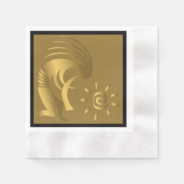 Music Arizona Gold Kokopelli Serviette (Vorderseite)