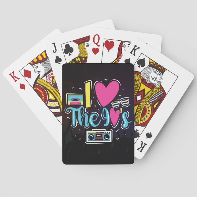 Music Art 90s Retro Cassette-Party Spielkarten (Rückseite)