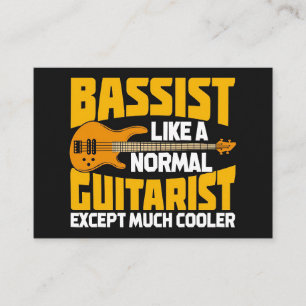 Music Art Bassist wie ein normaler Gitarrist Visitenkarte