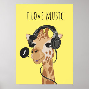 Music Art I Liebe Music Poster