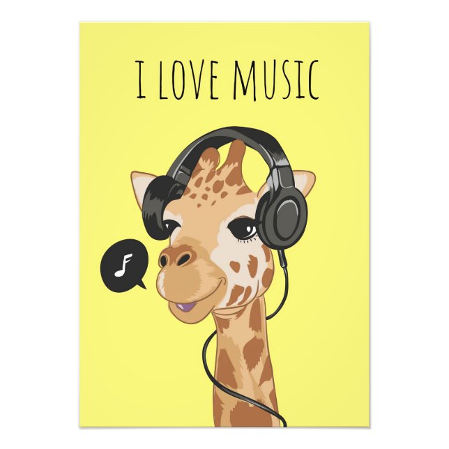 Music Art I Love Music Fotodruck (Vorne)