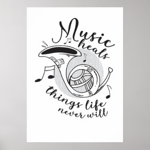 Music Art Music heilt das Leben Poster