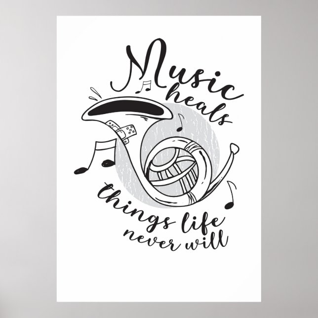 Music Art Music heilt das Leben Poster (Vorne)