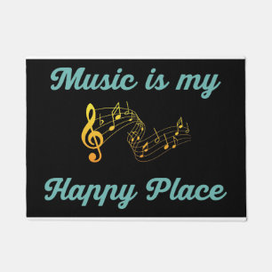 Music Art Music Is My Happy Place Fußmatte