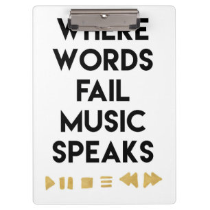 Music Art Music Speaks Klemmbrett