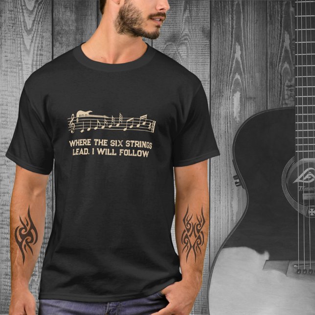 Music Artist Black und Tan Guitar T - Shirt (Music Artist Black and Tan Guitar T-Shirt)