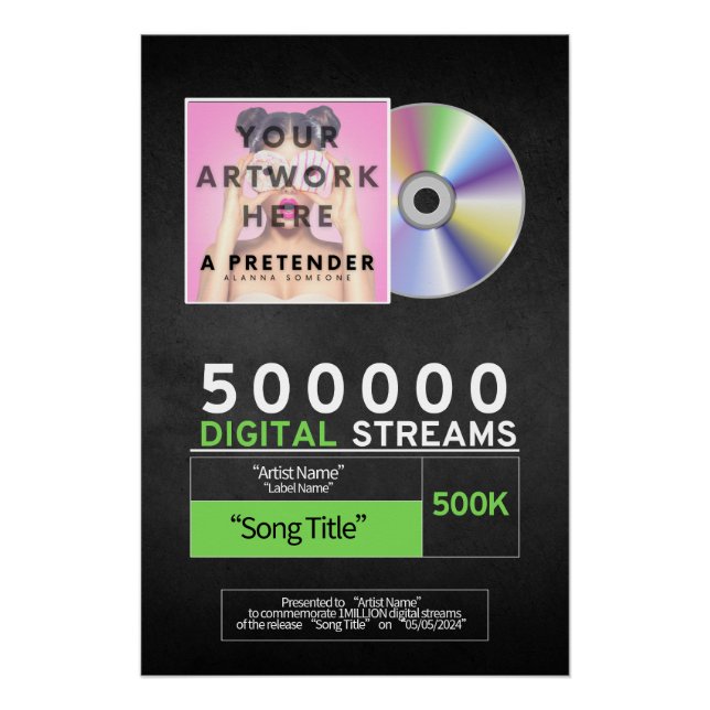 Music Award for Streaming Glossy Poster (Vorderseite)