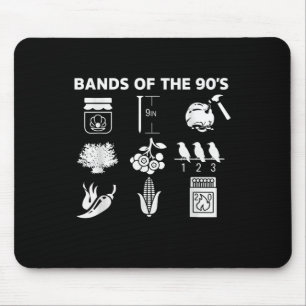 Music Bands Icons Pop Culture Funny Retro Grap Mousepad