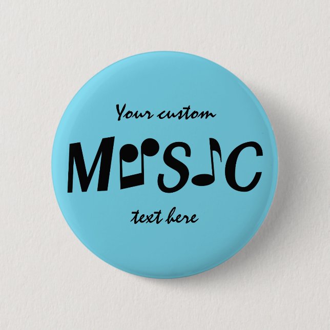 MUSIC-benutzerdefinierte Farb- und Texttasten Button (Vorderseite)