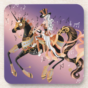 Music Box Lavander Plastic Untersetzer
