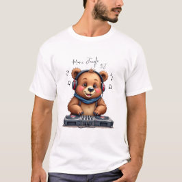 Music Boy, Lächeln Grizzly Bären DJ T - Shirt, Par T-Shirt