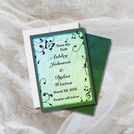 Music Butterfly Verlasse Grüne Holzhochzeit Save The Date