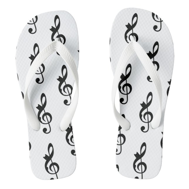 Music Cat Clef Flip Flops (Fußbett)