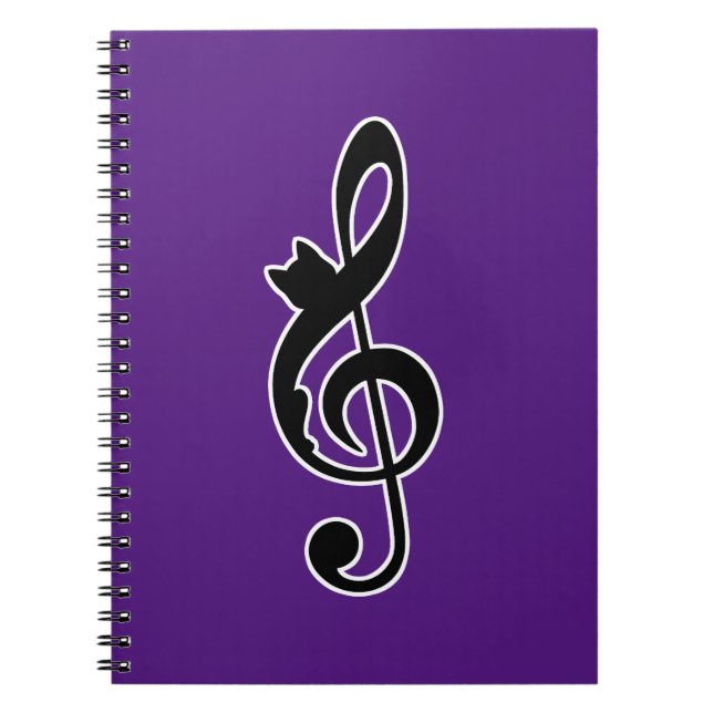 Music Cat Clef Notizblock (Vorderseite)