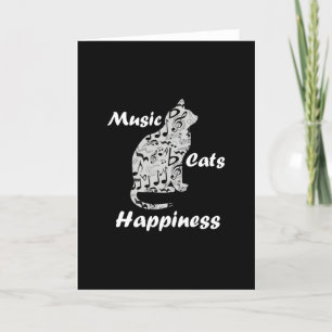 Music Cats Happy - Musiker Lover Quote Karte