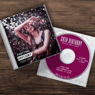Music CD Case Album Cover 30. Geburtstag Party Einladung