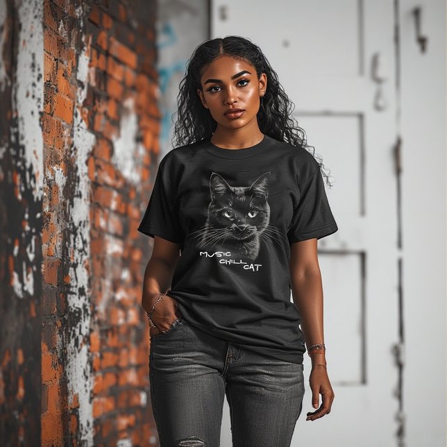 Music Chill Cat,cute kitty  Tri-Blend Shirt (Von Creator hochgeladen)