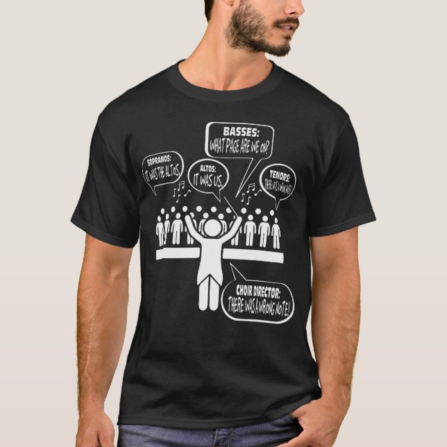 Music Choir Singen Members Redewendungen Funny Chr T-Shirt (Vorderseite)