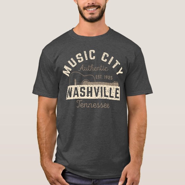Music City Nashvilleennessee Nashville Music Cit b T-Shirt (Vorderseite)