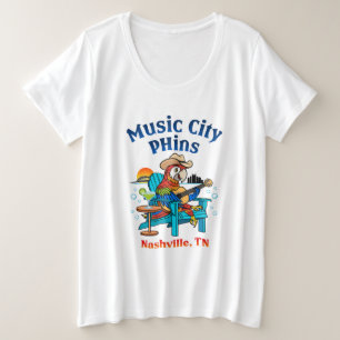 Music City Phins Women's Plus T - Shirt für die Ha
