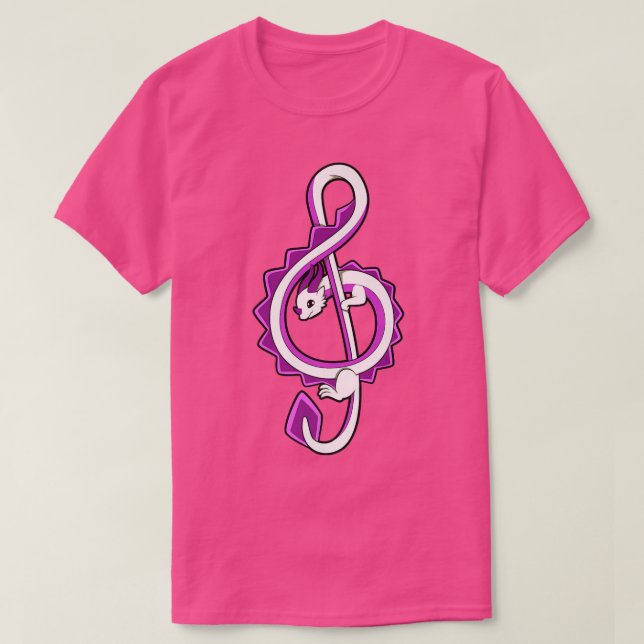 Music Clef Dragon Piano Player1818 T-Shirt (Design vorne)