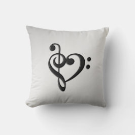 Music Clef Heart Kissen