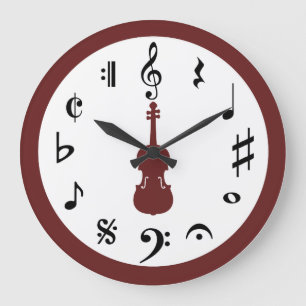 Music Clock Große Wanduhr