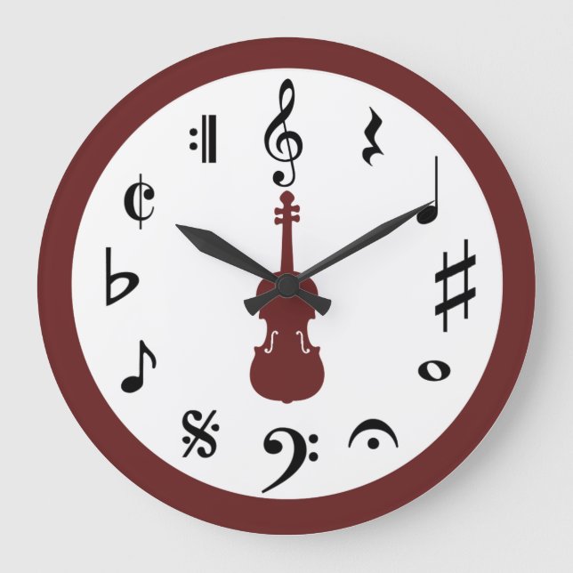 Music Clock Große Wanduhr (Vorderseite)
