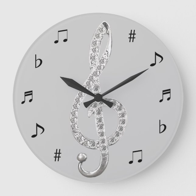 Music Clock Große Wanduhr (Vorderseite)