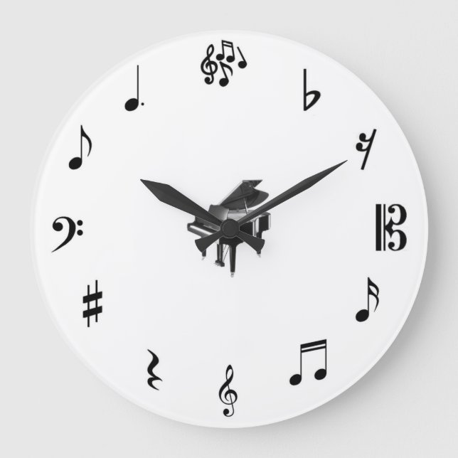 Music Clock Große Wanduhr (Vorderseite)