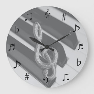 Music Clock Große Wanduhr