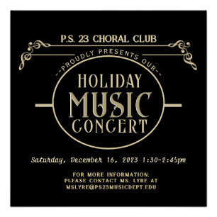 Music Club School Chorchor Group Event Poster