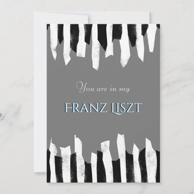 Music Concept House Party Piano abstrakt Einladung (Vorderseite)