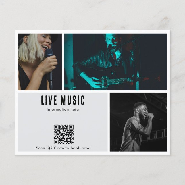 Music Concert Band Bar Party Promotion QR Code Flyer (Vorne)
