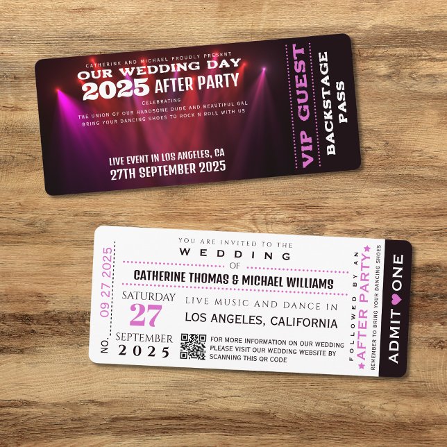 Music Concert VIP Ticket mit QR Code Save The Date (Von Creator hochgeladen)