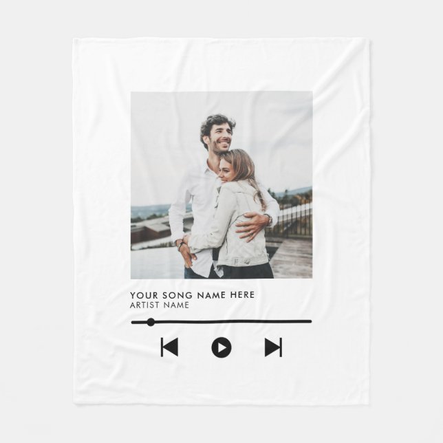 Music Couple Liebe Song Fleecedecke (Vorderseite)