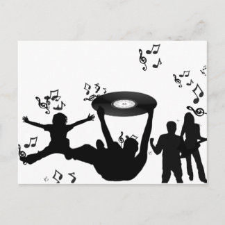 Music Disco People Dance Postkarte