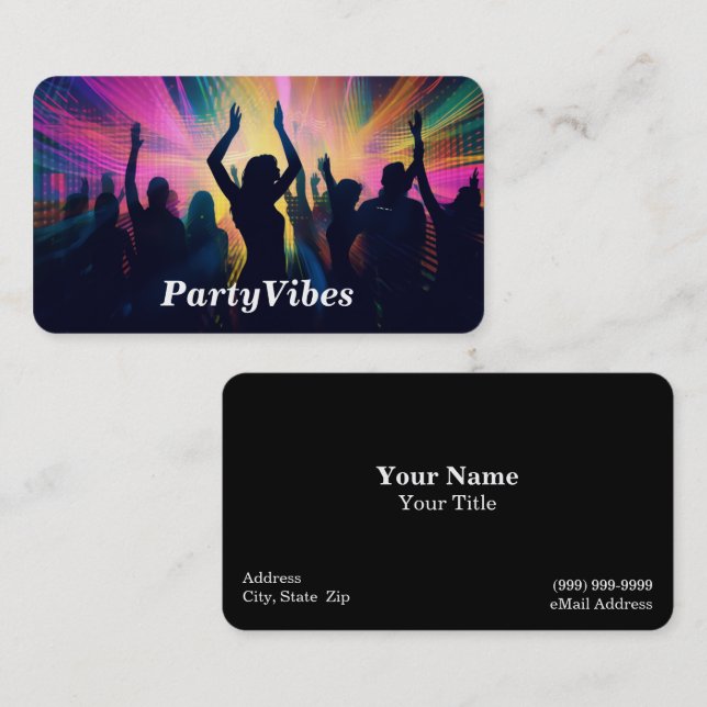 Music DJ Business Card Visitenkarte (Vorne/Hinten)