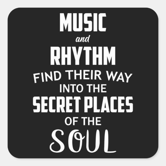 Music DJ Dance Art Hip Hop Guitar Funny Gift Idee Quadratischer Aufkleber (Vorderseite)