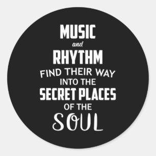 Music DJ Dance Art Hip Hop Guitar Funny Gift Idee Runder Aufkleber