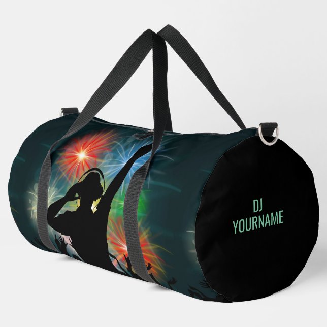 Music DJ individuelle Name Duffle Bag (Linke Ecke)