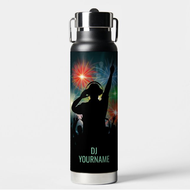 Music DJ individuelle Name Trinkflasche (Vorderseite)