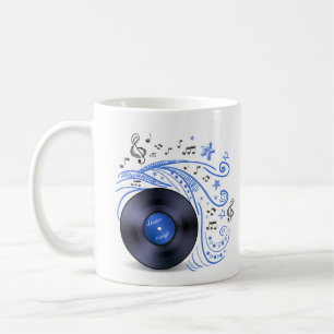 Music Doodle Vinyl Kaffeetasse