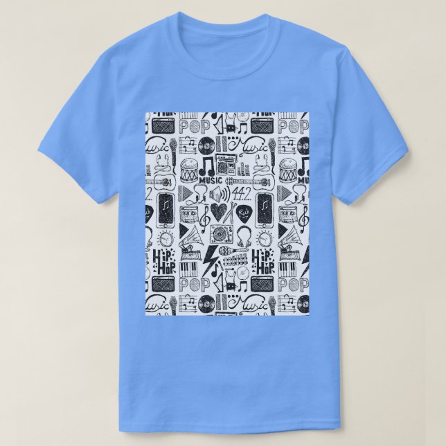Music Doodles Graphic T-Shirt (Design vorne)