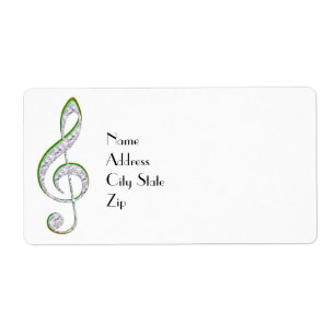 MUSIC Emerald and Diamond Treble Clef